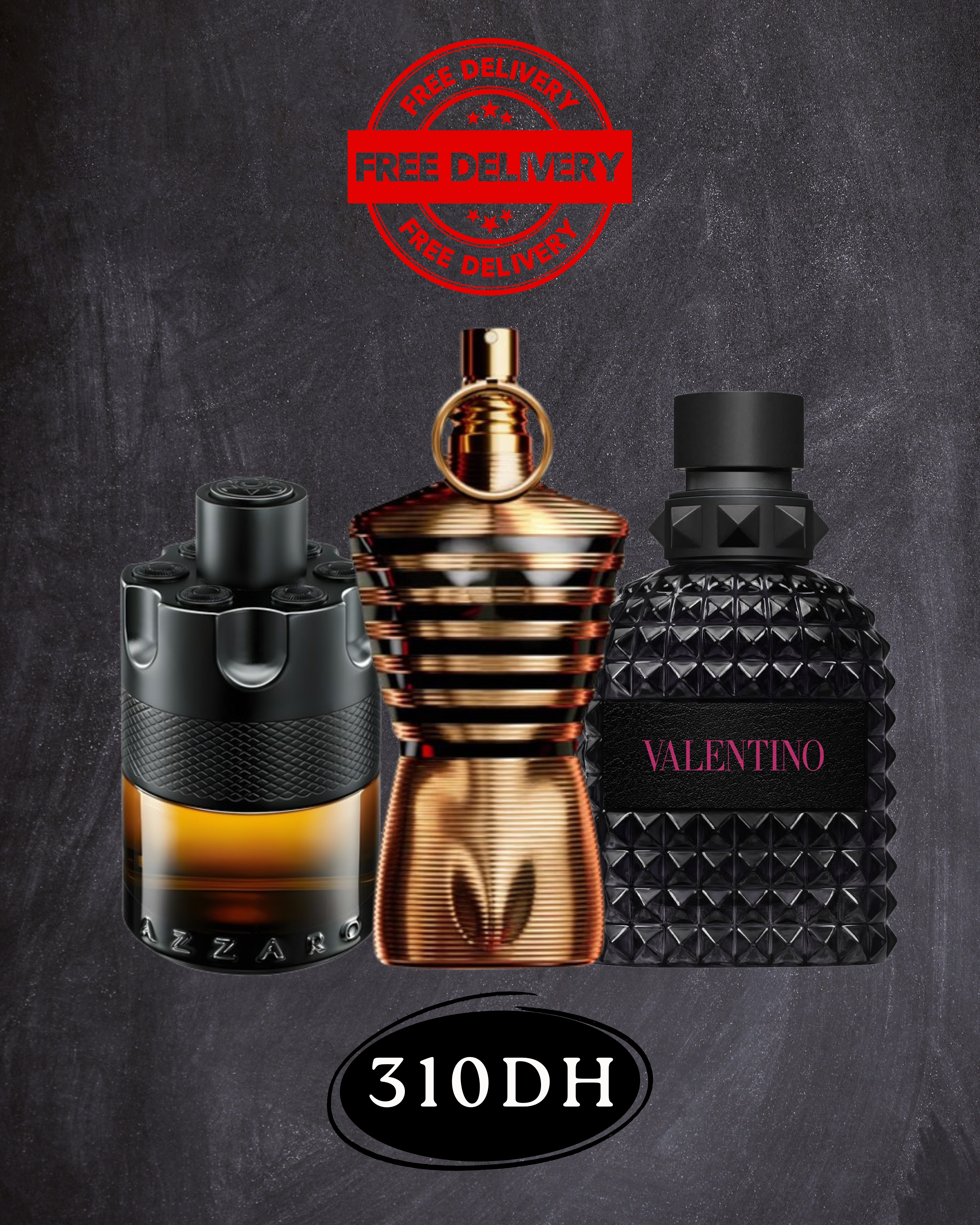 AZZARO PARFUM+LE MALE ELIXIR+VALENTINO EXTRADOSE